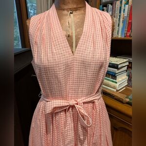 Kate Spade Pink Gingham Dress Size Large